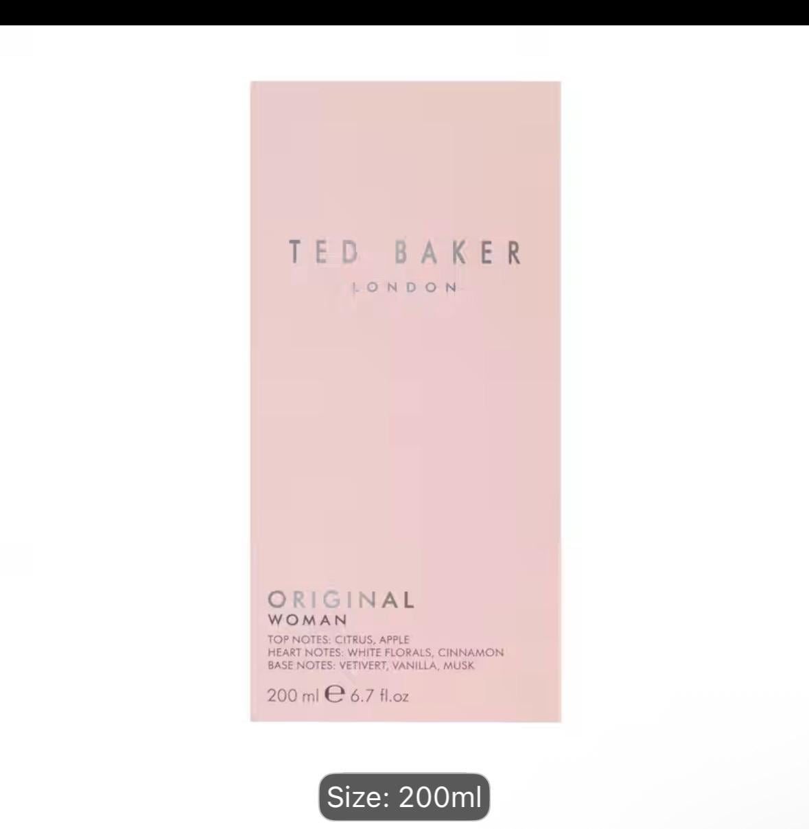 TED Baker Woman pink eau de toilette for women floral green fragrance with fresh peach freesia, jasmine, warm musk and vanilla perfume spray