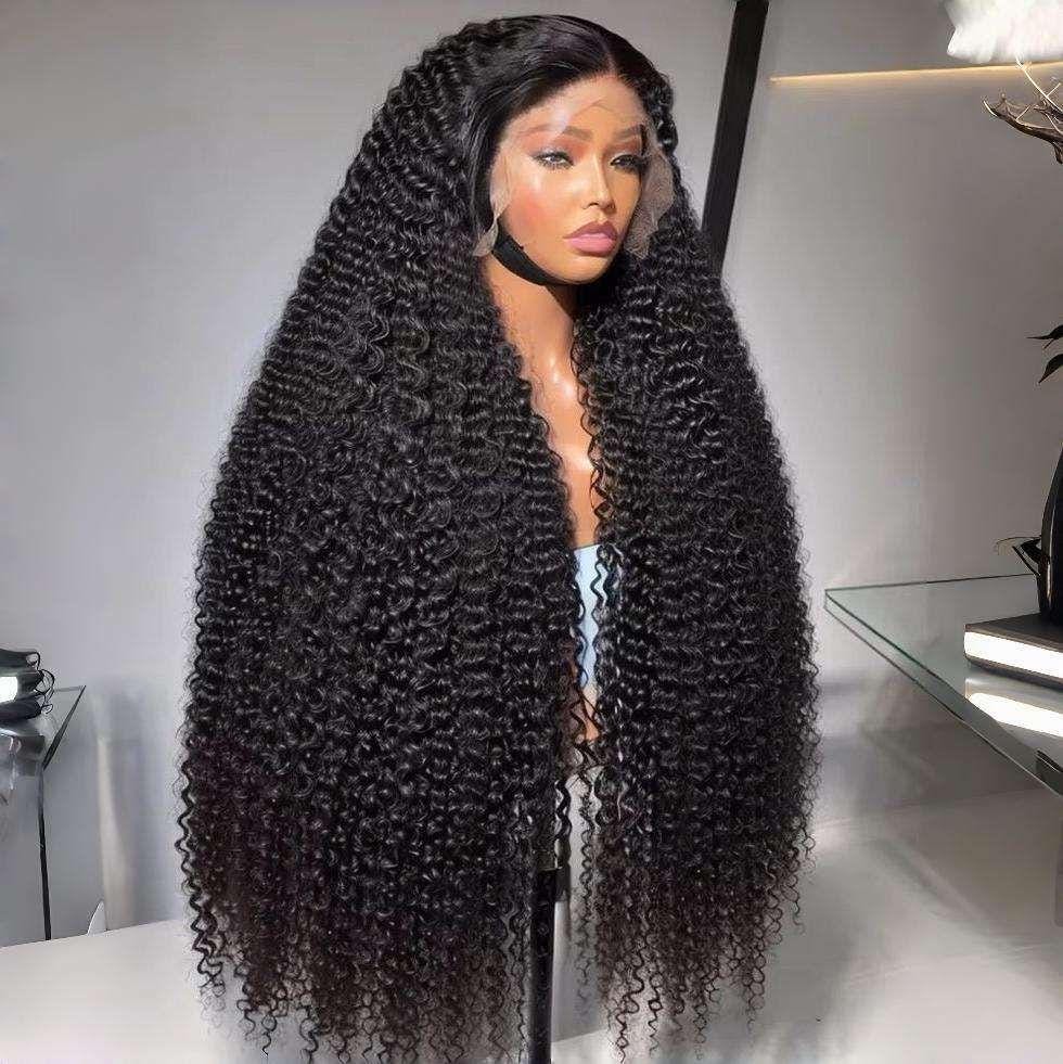 Customizable Jerry Curl Human Hair Wig: 10-40 Inch Lengths, Full Volume Curls