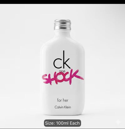 Calvin klein CK one shock for her 100ml + Ck all unisex 100ml Fragrance Bundle- 2 Designer PERFUMES EDT Set-Long Lasting SIgnature Scent