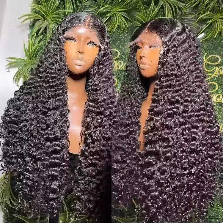 original Burmese Human hair curl wig customizable 2x6 36  inches 350g