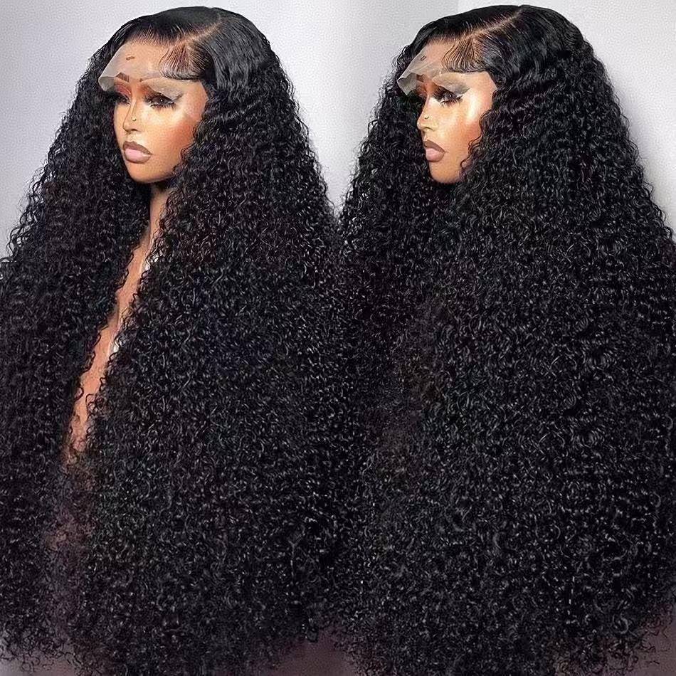 Customizable Jerry Curl Human Hair Wig: 13x4, 280g 24 inches, Full Volume Curls