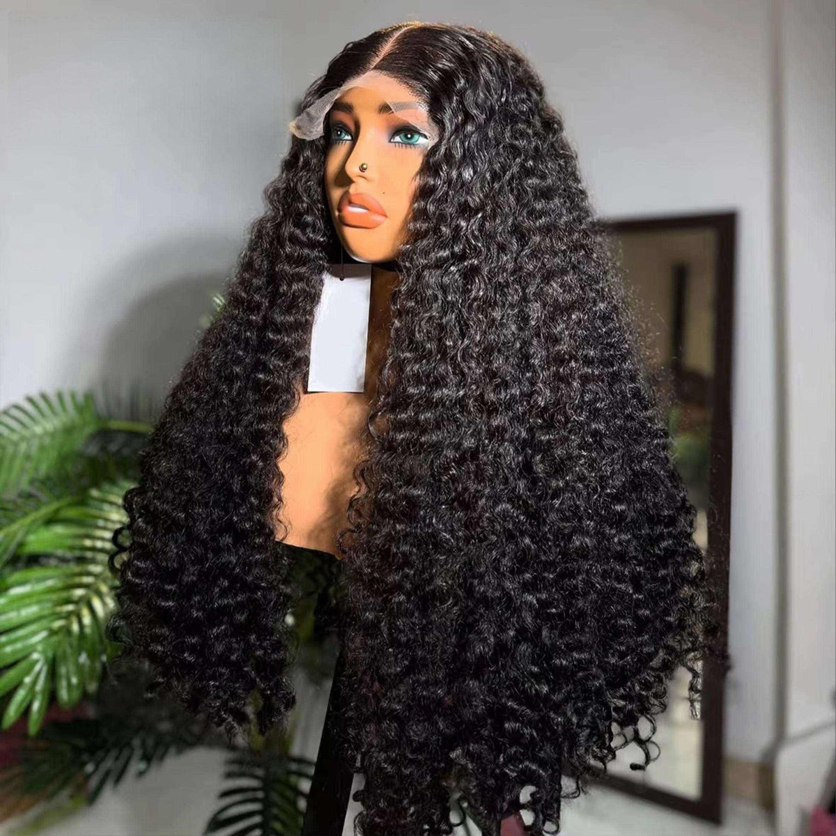 original Burmese Human hair curl wig customizable 5x5 32 inches 300g