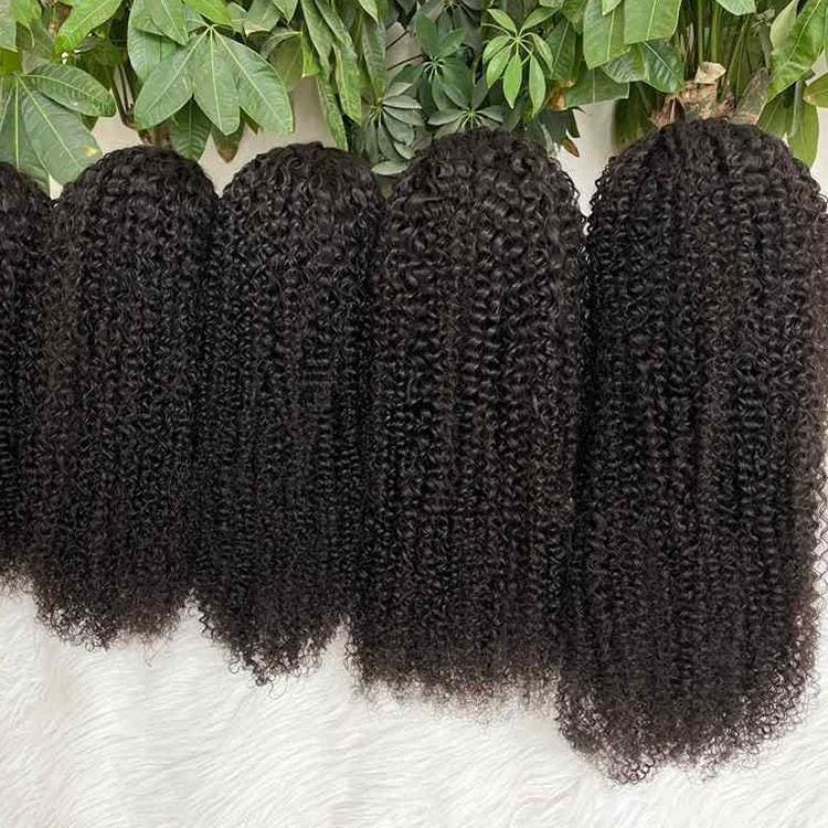 Customizable Water Wave Human Hair Wig, Soft Flowing Curls 2x6 16 inches 250g