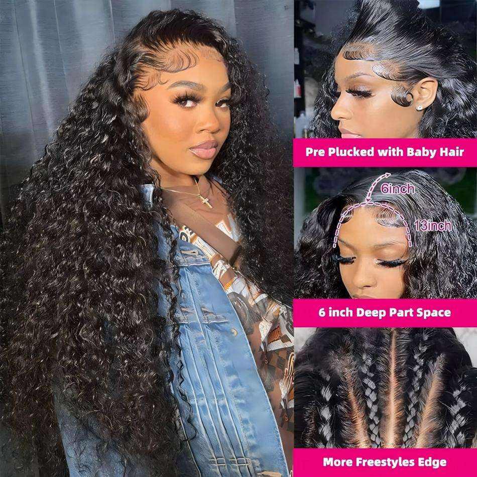 original Burmese Human hair curl wig customizable2x6 16 inches 250g